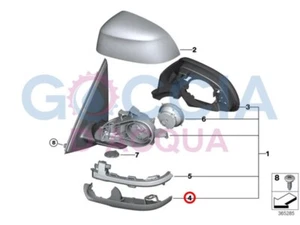 Genuine BMW X3 X5 X6 F25 F26 F15 F16 Ouside Mirror Shroud Carbon Left (M ) - Picture 1 of 4