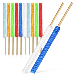 12 Pezzi Piccoli Bastoncini Spolverino Dettagli Microfibra Tazza Profonda AC Ventilazione Tapparelle Finestre - Foto 1 di 11