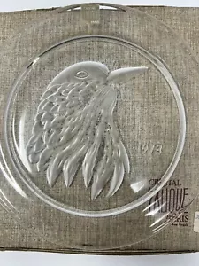 Lalique Kristall Frankreich Glas Jahres Sammelteller 1973 Jayling Blue Jay - Bild 1 von 24