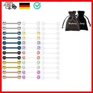 Mayhoop Zungenpiercing Brustwarzenpiercing Set 16mm Piercing Schmuck 3 Stil B... - Bild 1 von 4