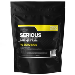Serious Gainz Mass Gain Complete Weight Gainer Whey Protein Powder - 2kg Banana - Picture 1 of 7