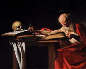 Druck oder Leinwand - Heiliger Hieronymus Schrift, 1605 von Caravaggio - Bild 1 von 1