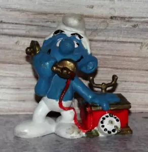 Schlümpfe Telefon Telefon Schlumpf 20062 PVC Figur Vintage 80er Spielzeug W. Berrie EB90 - Bild 1 von 1