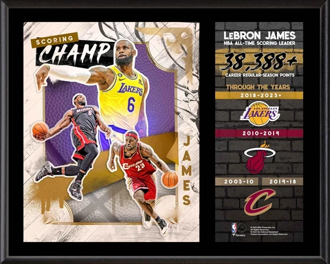 LeBron James Los Angeles Lakers 12" x 15" 2023 NBA All-Time Leading Cover
