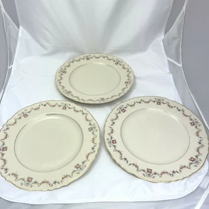 Lot of 3 Syracuse China Old Ivory Pink Floral Vintage Dinner Plates - Picture 1 of 10