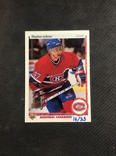 2014-15 UPPER DECK STEPHAN LEBEAU ‘90 UD 25TH ANNIVERSARY BUYBACK #ed 16/25