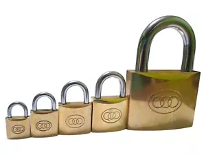 Tri-Circle Brass Padlocks with 3 keys 20mm - 75mm - Picture 1 of 13