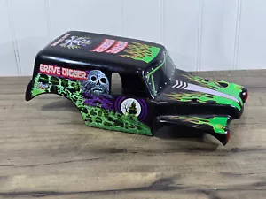 Monster Jam Grave Digger RC Body 1/6 Plastic Black , Working Red Front Lights. - Picture 1 of 5