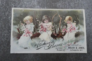 The Sterling Pianos Haller & Jones La Fargeville New York Advertising Card - Picture 1 of 2