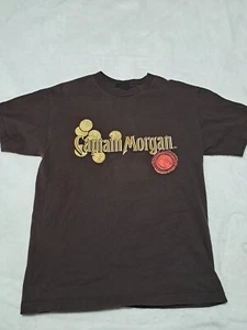 Vintage Medium Official Captain Morgan T-Shirt Graphic 90s Double Sided - Picture 1 of 10