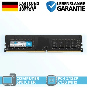 8GB DDR4 RAM PC4-2133P-UA1-10 2133 MHz DIMM 1Rx8 1.2V CL15 Unbuffered Non-ECC - Bild 1 von 1
