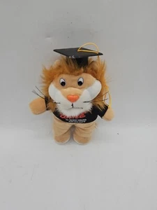 VINTAGE DARE LION MINI GRAD HAT PLUSH RESIST DRUGS VIOLENCE 7" TAN WITH T SHIRT - Imagen 1 de 5