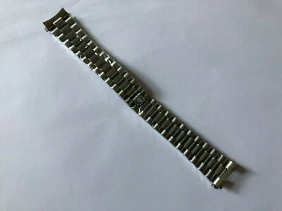 Vintage 20mm Bulova Day Date Super Seville Stainless Steel Watch Band bracelet - Image 1 of 4