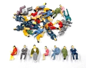 50 Pcs 1:50 Scale O Gauge ALL Seated People sitting figures Model Train Layout - Picture 1 of 1