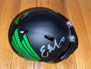 ERIC MORRIS SIGNIERTER NORTH TEXAS MEAN GREEN FOOTBALL MINIHELM COA - Bild 1 von 2