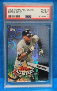 2005 TOPPS ALL-STARS # TAS13 Derek Jeter PSA 8 NM-MT # 97514631 NEW YORK YANKEES - Picture 1 of 2