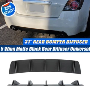 Rear Body Bumper Lip Diffuser Shark Fin Look For Honda Civic VW Golf MK5 MK6 MK7 - Picture 1 of 15