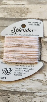 Rainbow Gallery Splendor Medium Flesh 894 100% Silk 8 Yards Needlework - Image 1 of 3