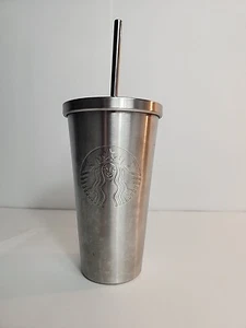 Vaso Starbucks de acero inoxidable con tapa y pajita - Imagen 1 de 19