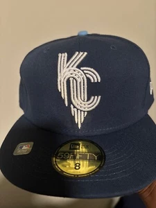 New Era 59FIFTY Kansas City Royals MLB Fitted Hat Blue New With Tags - Picture 1 of 4