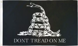 Black Gadsden Flag Don’t Tread On Me Double Sided 3x5 FT - Picture 1 of 1