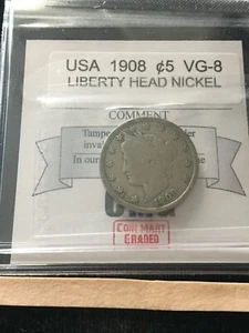 1908 Liberty Head Nickel ¢5, USA - Picture 1 of 8