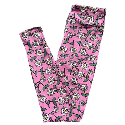 TWEEN LuLaRoe Gigi & Jax ~ FLORES BLANCAS en ROSA ~ Leggings; TALLAS 00-0; juniors Foto 1 de 4