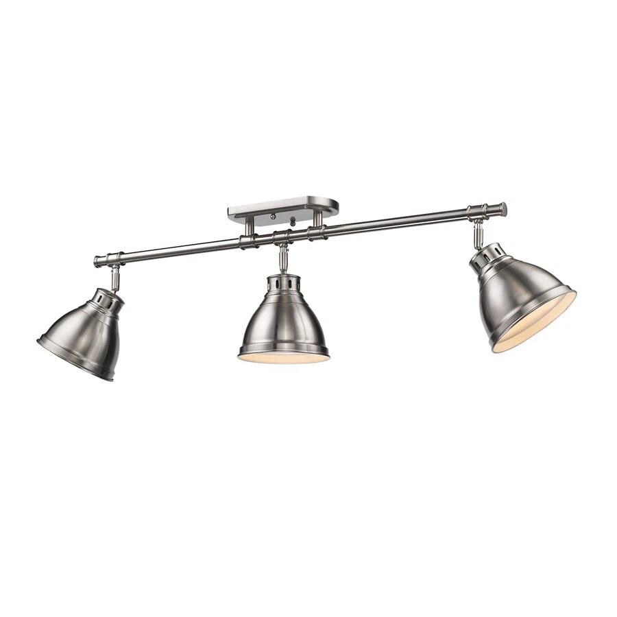 Golden Lighting Duncan Semi-Flush - Track Light, Pewter - 3602-3SFPW-PW - Image 1 of 1