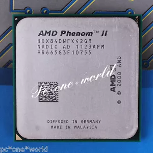 100% OK HDX840WFK42GM AMD Phenom II X4 840 3.2 GHz Quad-Core Processor CPU - Picture 1 of 1