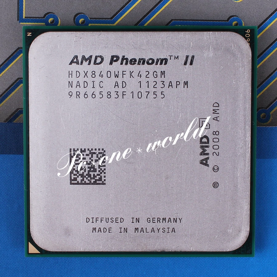 100% OK HDX840WFK42GM AMD Phenom II X4 840 3.2 GHz Quad-Core Processor CPU - image 1 of 1