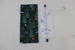 Large Green Forest Flannel Catheter Leg Bag Cover - Picture 1 of 6