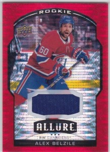 20/21 ALLURE..ALEX BELZILE..RED RAINBOW..ROOKIE..JERSEY..CARD # 71..CANADIENS