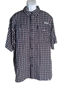 HABIT Men's Short Sleeve Button Down Vented Plaid Fishing Shirt 2XL - Picture 1 of 6