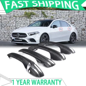 Door Handle Cover w Sensor For Benz W205 C E S GLC GLE AMG Real Dry Carbon Fiber - Bild 1 von 6