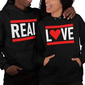 Echte Liebe Paar Hoodies, passende Hochzeit Hoodies, Valentinstag - Bild 1 von 4