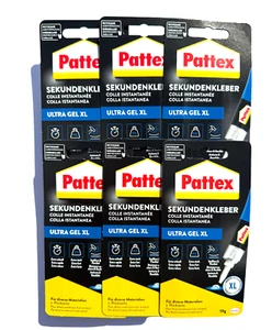 Pattex Sekundenkleber Ultra Gel, extra starker & flexibler Superkleber, 6x 10g - Bild 1 von 4