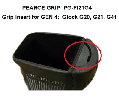 Pearce Grip PG-FI21G4 Glock Fits GEN 4 GEN4 20 21 40 41 Frame Plug Insert - NEW