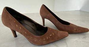 Sacha Too Mules Slides Heels Brown Genuine Leather Womens Size 7.5 M MERCER - Picture 1 of 6