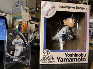 Yoshinobu Yamamoto Los Angeles Dodger Bobblehead New In Box w/Topps Chrome BK RC - Picture 1 of 9