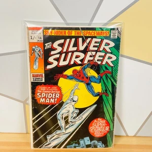 VTG Marvel Comics The Silver Surfer #14 Battles Spider-Man 1970 Bronze Age - Picture 1 of 14