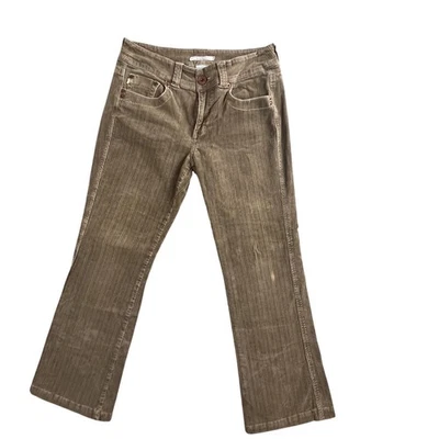 Pantalones Z Cavaricci Mujer 12 Marrón Pana Pierna Recta Elastizados Retro Estilo Y2K Foto 1 de 4