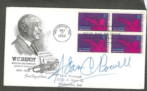#1372 6c W C HANDY FDC MEMPHIS,TN MAY 27-1969 ARTMASTER CACHET-ADAM C POWELL SIG - Picture 1 of 1