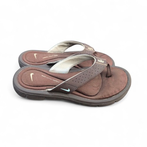Sandali infradito Nike Comfort plantare marrone viola infradito donna 12 354925