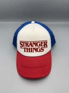Stranger Things Netflix Eleven Dustin Demongorgon Mesh Snap Back Trucker Hat Cap - Bild 1 von 4