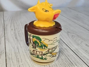 🐄 Taza para sorber crema vaca Whirley Moo de colección años 70 12 oz escena de granja RARA retro 🌾 - Imagen 1 de 10