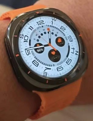 Laxasfit GT7 Ultra  Black with orange strap Smartwatch  Amoled Hd Display - Image 1 of 3