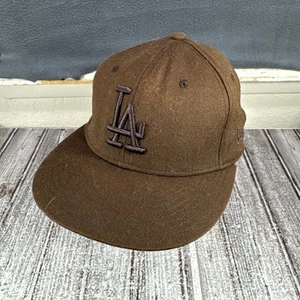 New Era Dodgers 59Fifty Vintage Cap Made in USA Brown Size 7 1/4 - Picture 1 of 12