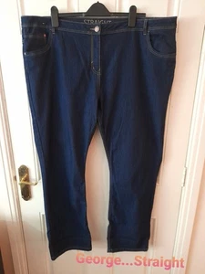 EX CON SIZE 24 INDIGO STRAIGHT CUT JEANS FROM GEORGE - Picture 1 of 1