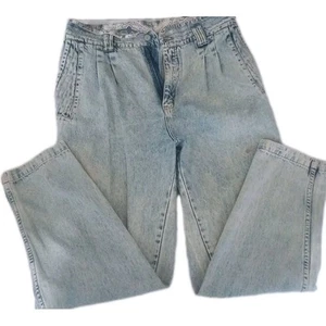 Pantalones de mezclilla vintage Y2k años 90 Gitano cintura alta mamá lavado claro para mujer talla 12 - Imagen 1 de 9