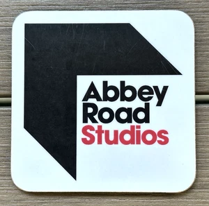 Abbey Road Studios Single Beverage Coaster Cork Back White Black Red 4" Preowned - Picture 1 of 7
